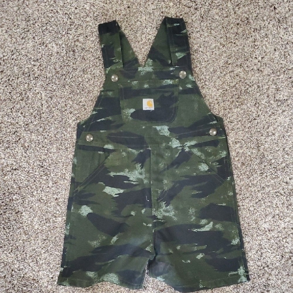 Carhartt Kids' Green Camo Overalls